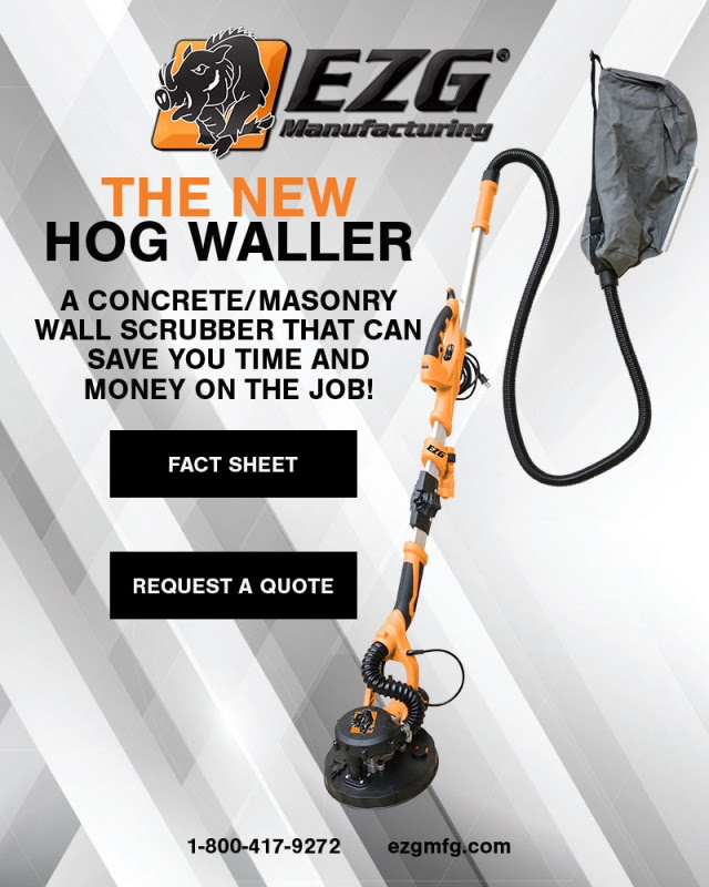 The New Hog Waller from EZG Manufacturing Trowel Trades Inc