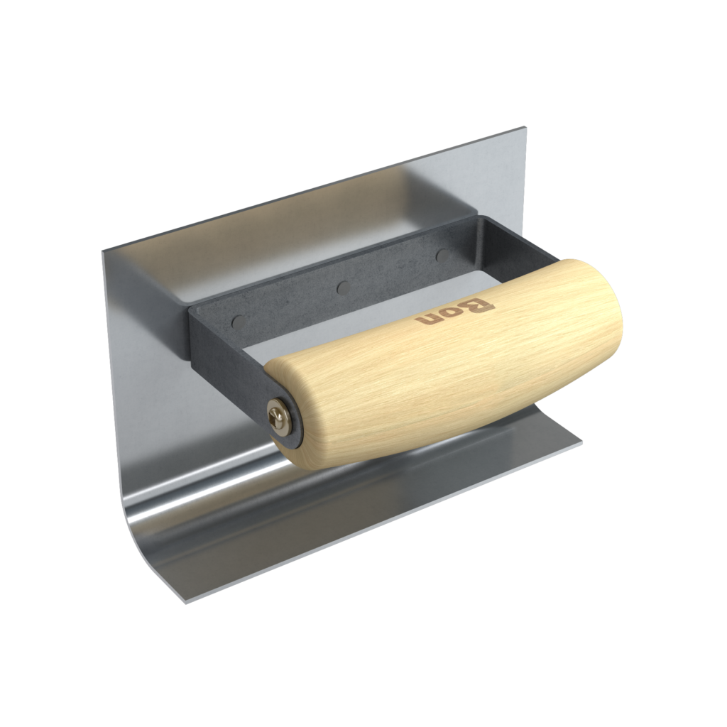 Bon 12-886 6" X 1" Radius Edger With 1/4" Radius & Lip - Stainless Steel, Wood Handle (Made In USA) - View #2