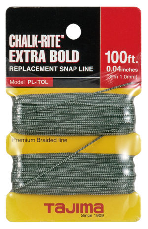 Bon 84-899 Replacement Snap Line Tajima 1.0 Mm Thick X 100 Foot Quantity of 6. Shipping included.