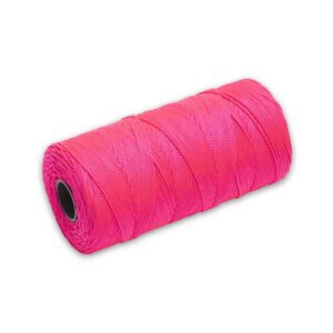 Braided Nylon Mason's Line1000' Fl. Pink, Size 186" Core